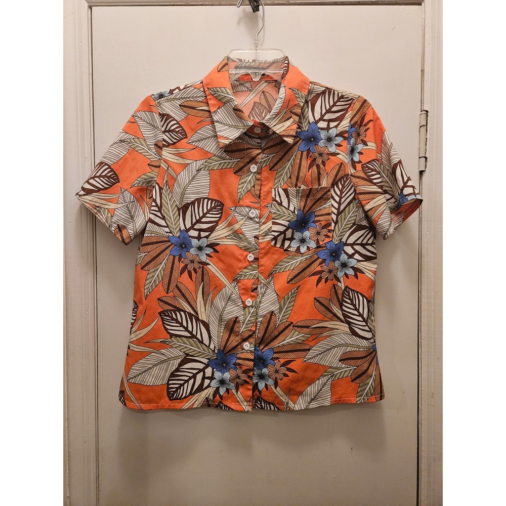 SHEIN Floral Print Matching Set Tropical Button Up Shirt & Shorts M